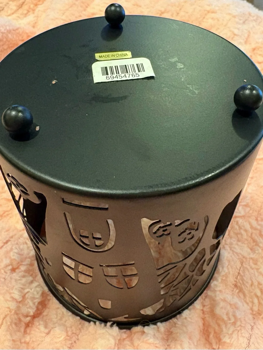 Yankee Candle Halloween metal jar candle holder.